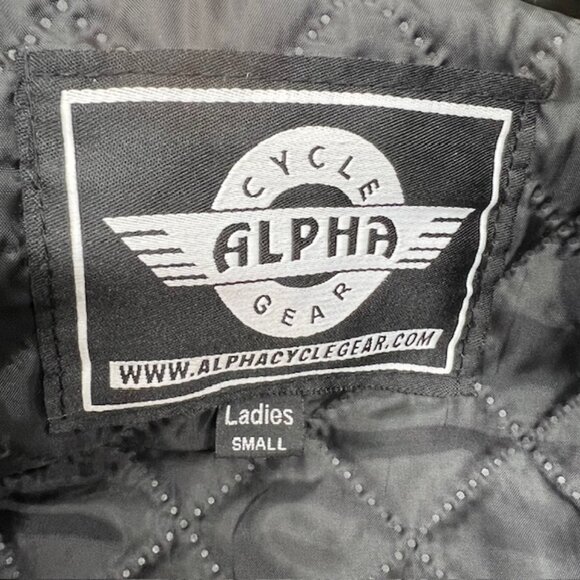 ALPHA CYCLE GEAR WOMEN MOTORCYCLE JACKET Small RIDING ARMOR LINNING REMOVABLE - Picture 5 of 7